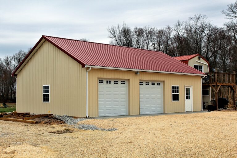 garage with wagler panel roofing & siding 2
