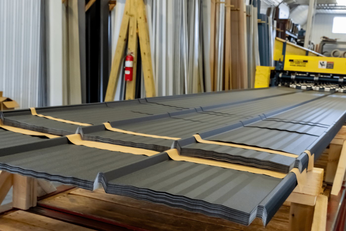 black paradise metal siding panel being made in shamong nj